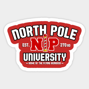 North Pole University Sticker